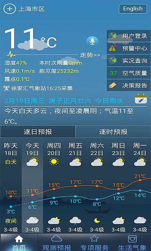 上海天气预报官方正版截图2